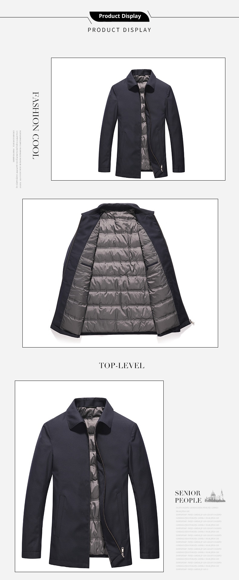 Doudoune chaude et épaisse en duvet de canard pour garçon, col rabattu_voghion.com