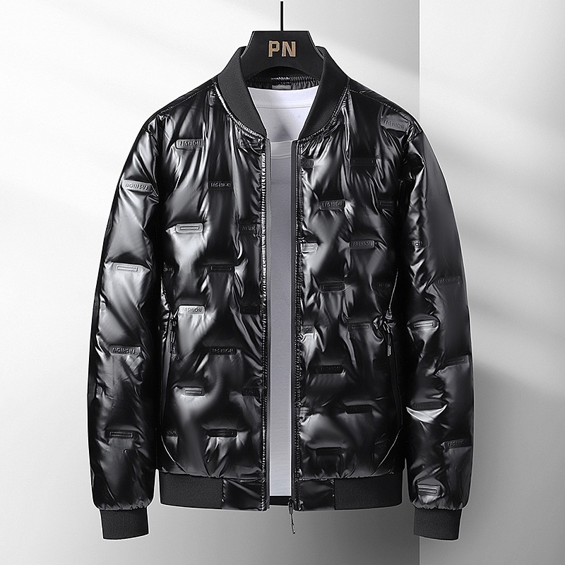 Giacca da uomo invernale con cappuccio, impermeabile, antivento, calda e spessa, in piuma d'anatra bianca, stile autunnale_voghion.com