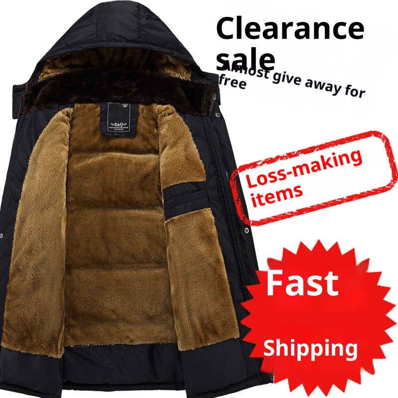 boy Middle-aged Elderly Down Jacket Men, Dad's Thickened And Warm Winter Coat For Ages 60-70, 80, Grandpa's Overcoat_voghion.com