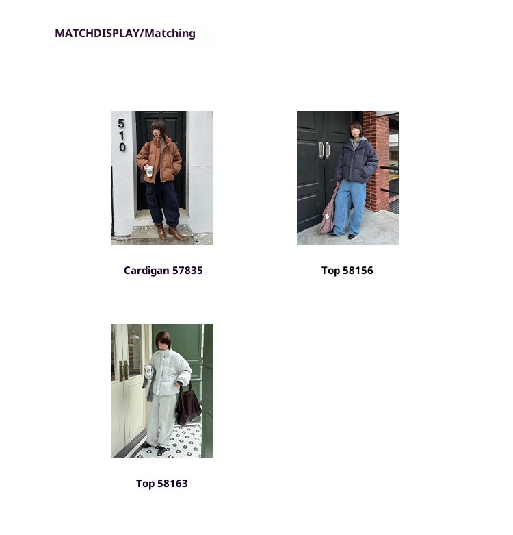 Chaqueta de plumón de pato blanca ChicShe Mulan Classic Bread 2025 Thirteen Lines Winter New 90 para mujer 202555980_voghion.com