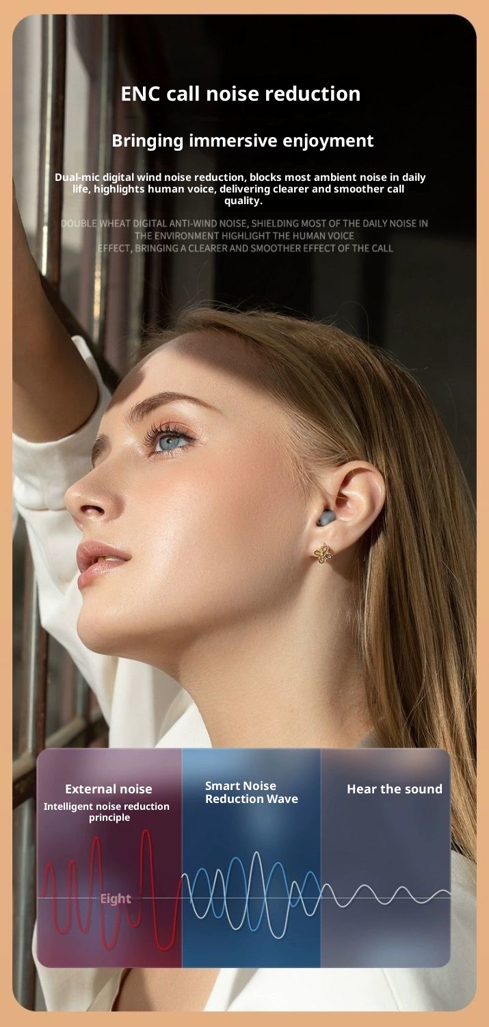 3c Sleep Bluetooth Earbuds True Wireless New Mini Ultra Small No Flashing Light Noise Cancelling In-Ear Unisex Earphones_voghion.com