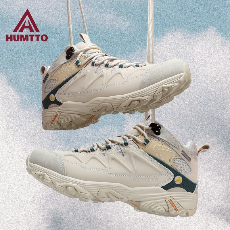 ShoeGlobe HUMTTO Women's Autumn Winter Waterproof Outdoor Casual Genuine Leather Comfortable Non-Slip Camping Hiking Shoes Men_voghion.com
