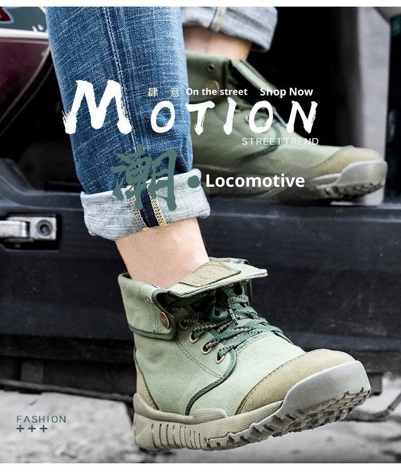 Chaussures montantes ShoeGlobe pour la randonnée en plein air, légères, en toile respirante, antidérapantes, résistantes à l'usure, imperméables et adaptées aux terrains désertiques et au trekking hors-piste._voghion.com