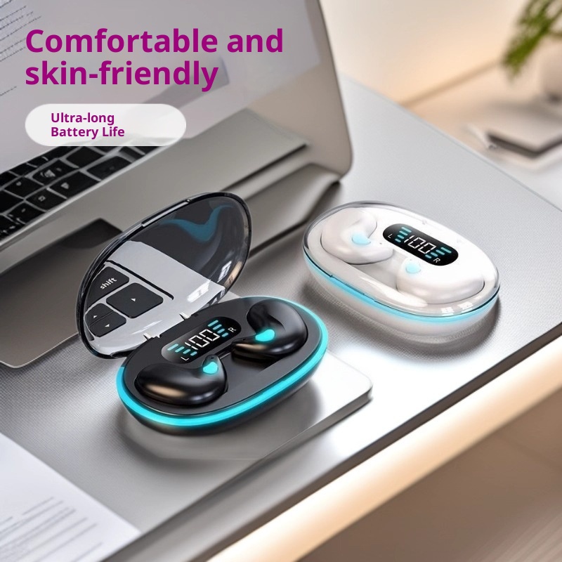 3c Bluetooth Earphones Non-In-Ear Sleep Long-Wear No Pain Ultra-Thin Bone Conduction Long Battery Wireless Life Waterproof_voghion.com