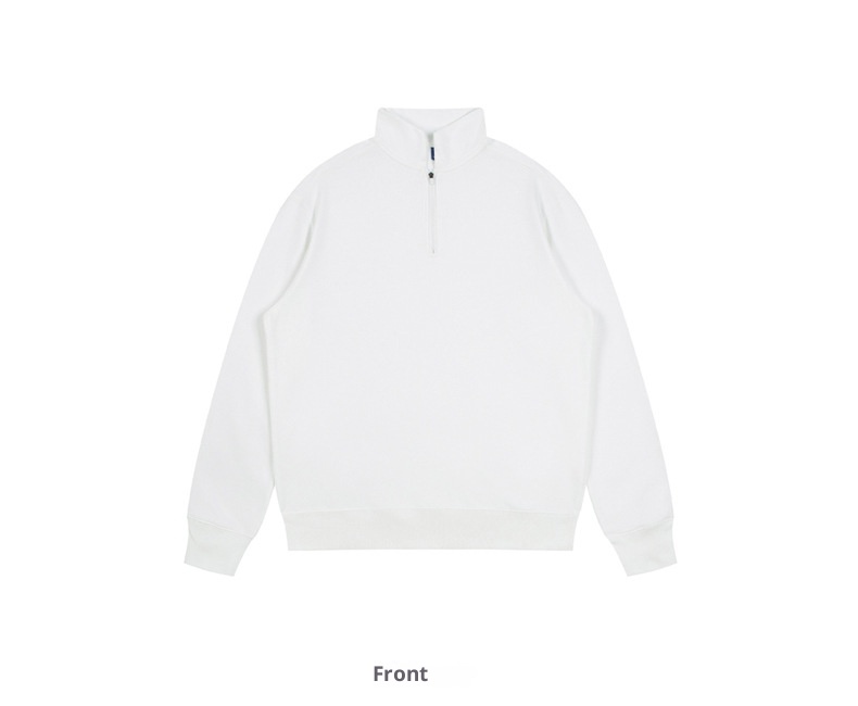 boy 350g Stand Collar For Men 2025 Autumn New Loose Heavyweight Half-Zip Men's Casual Sweatshirt With Logo Printing_voghion.com