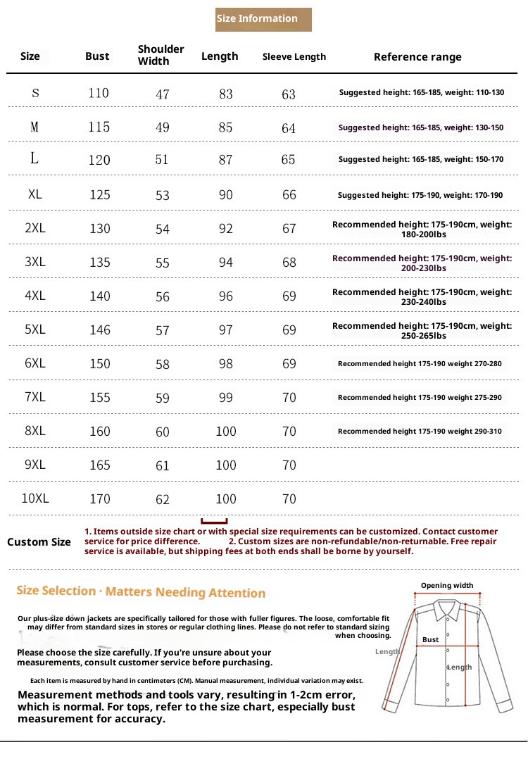 Daunenjacke in Übergröße für Jungen, mittellang, dick gefüttert, warm, Oversized-Wintermantel für Herren_voghion.com