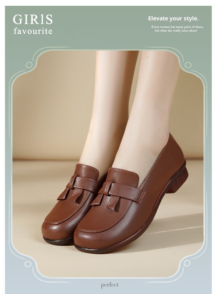 Loafers Dames Lente Herfst Nieuwe Britse Stijl Kleine Echte Lederen Zachte Zool Instappers Enkel Schoenen Voor Middelbare Leeftijd En_voghion.com