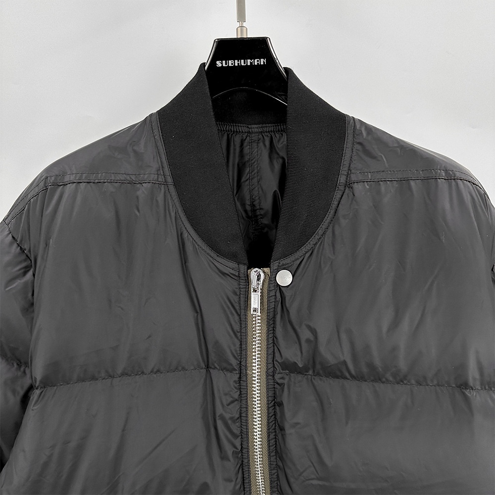 Doudoune homme SUBHUMAN, couleur unie, fermeture éclair, coupe ample, légère et chaude._voghion.com