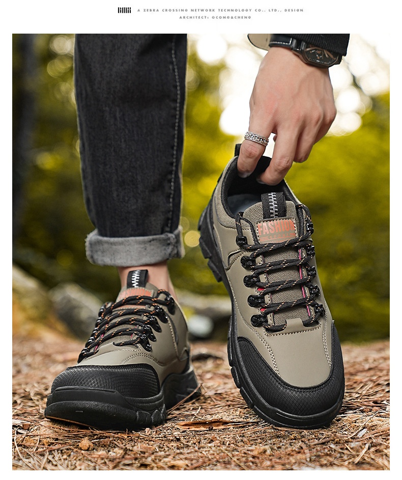 ShoeGlobe Safety 2024 Winter New Outdoor Hiking Non-Slip Trendy Men's Casual Thick-Soled Retro Work Shoes_voghion.com