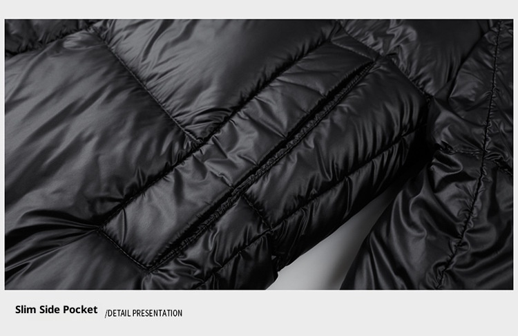 boy High-end Black Gold White Goose Thickened Down Jacket Winter Mid-length Casual Cold-proof Warm Coat Men's Trendy_voghion.com