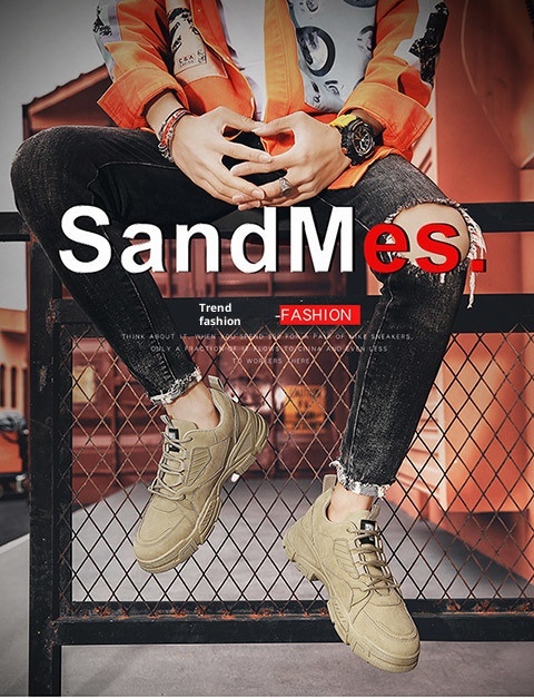 ShoeGlobe Herren Martin Boots Sommer Neu Dicke Sohle Höhenvergrößerung Wasserdicht Rutschfest Freizeit Sport Wandern Arbeit Sicherheit Trendy_voghion.com