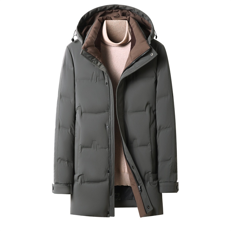 boy Daikumen Thickened 2025 Winter New Mid-Length Outdoor Hooded Down Jacket Men's Clothing_voghion.com