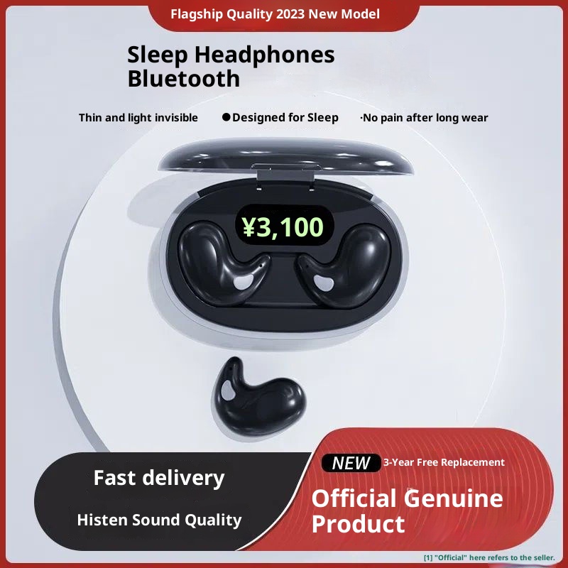 3c Ultra-Thin X55 Sleep Wireless Bluetooth Earphones 2025 New Air Bone Conduction Long Battery Life Non-In-Ear_voghion.com