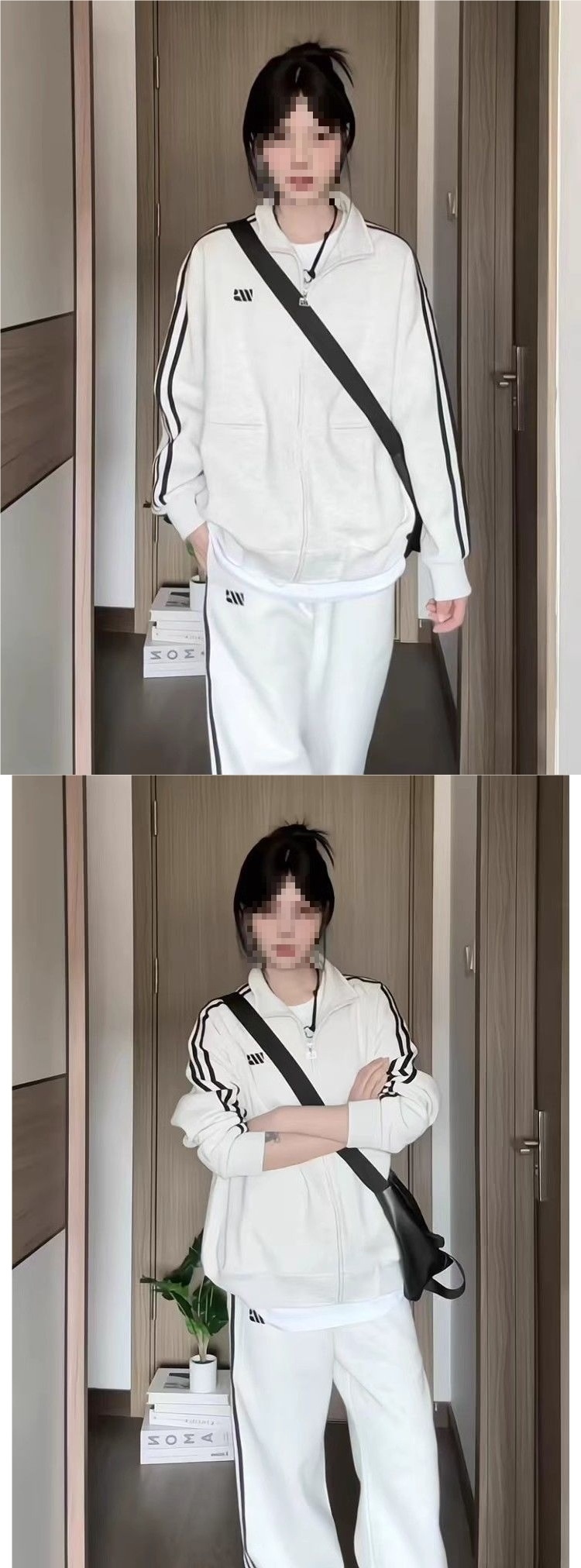 001 Style Petite Girls, Stijlvolle Sweatshirt, Casual Sportset Dames, Losse Pasvorm Voor Lente Herfst, Veelzijdig En Jeugdig_voghion.com