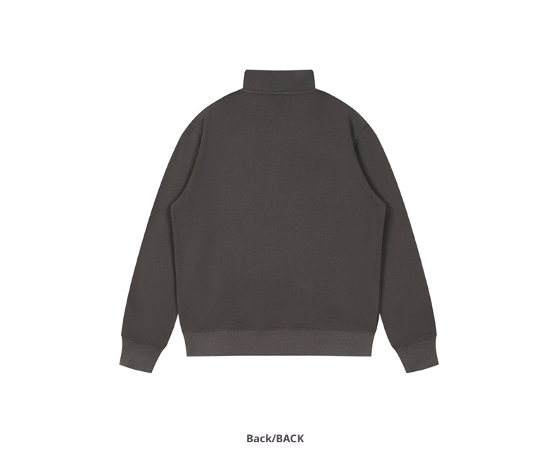 boy 350g Stand Collar For Men 2025 Autumn New Loose Heavyweight Half-Zip Men's Casual Sweatshirt With Logo Printing_voghion.com