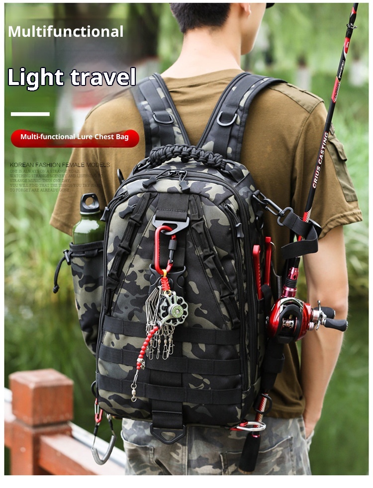 ActiveGo Factory Direct New Multi-Use Men's Large Capacity Multi-Functional Lure Backpack Shoulder Crossbody Chest Bag_voghion.com