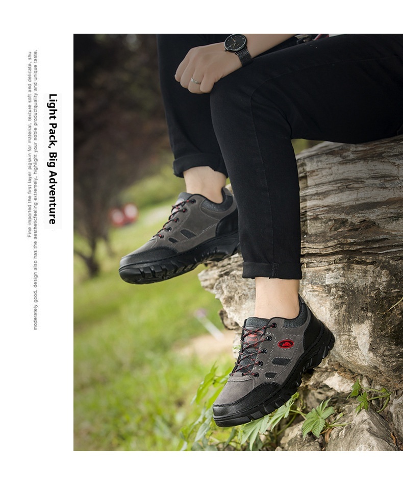 Chaussures de randonnée ShoeGlobe pour hommes, toutes saisons, à semelle large, antidérapantes, imperméables et résistantes à l'usure. Idéales pour les voyages et le travail._voghion.com