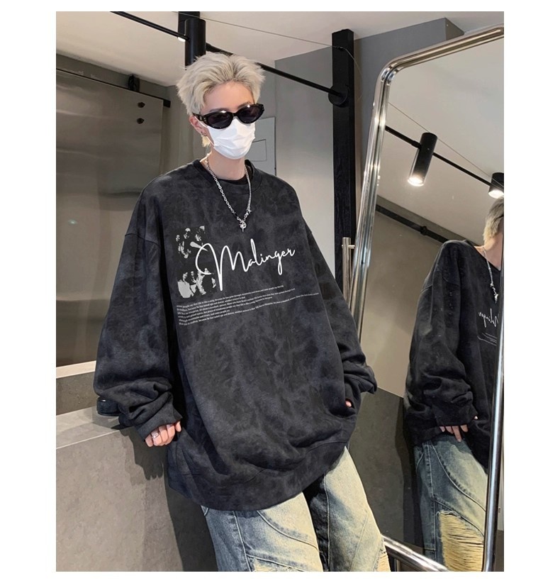 001 Handsome Tie-Dye Sweatshit Set Fo Men Tendy Band Outfit New Ameican Style Fleece Jacket Clothing Matching Men's_voghion.com