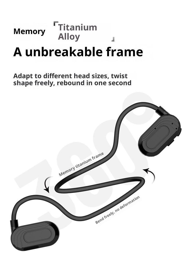 3c Air Conduction Bluetooth Wireless Sports Running Export Neckband Non-In-Ear Long-Wear Comfortable Earphones_voghion.com