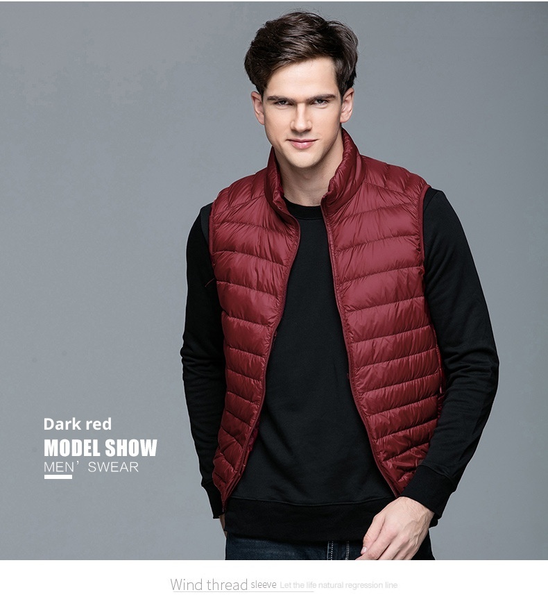 ragazzo 2023 Nuovo Autunno Piumino Moda Uomo Gilet Sottile Invernale Leggero Interno Ed Esterno Gilet_voghion.com