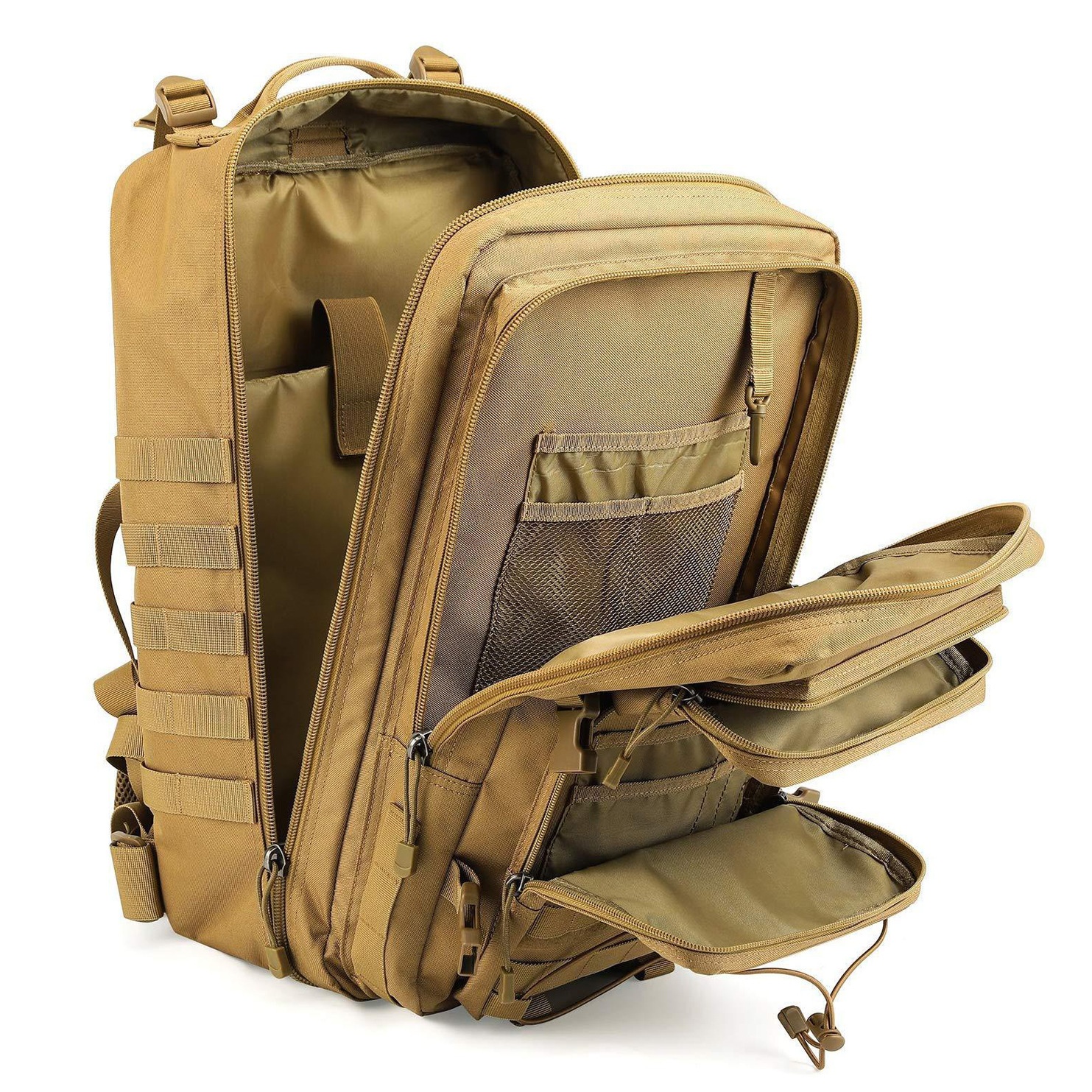 ActiveGo Cross-border Outdoor 3P MOLLE Tactical Bag Large Capacity Waterproof Mountaineering Hiking Camping Sports Backpack_voghion.com