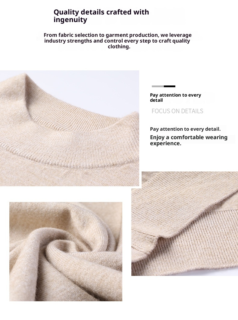 1 Factory Direct New Autumn Solid Color Half Turtleneck Slim Fit Sweater For Men Youth Base Shirt Men's Clothing_voghion.com