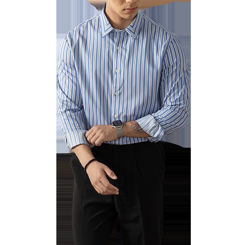 ForMen Urban Light Austrian Lenzing Modal Striped Shirt Men's High-end Business Silky Formal Wear Non-iron_voghion.com