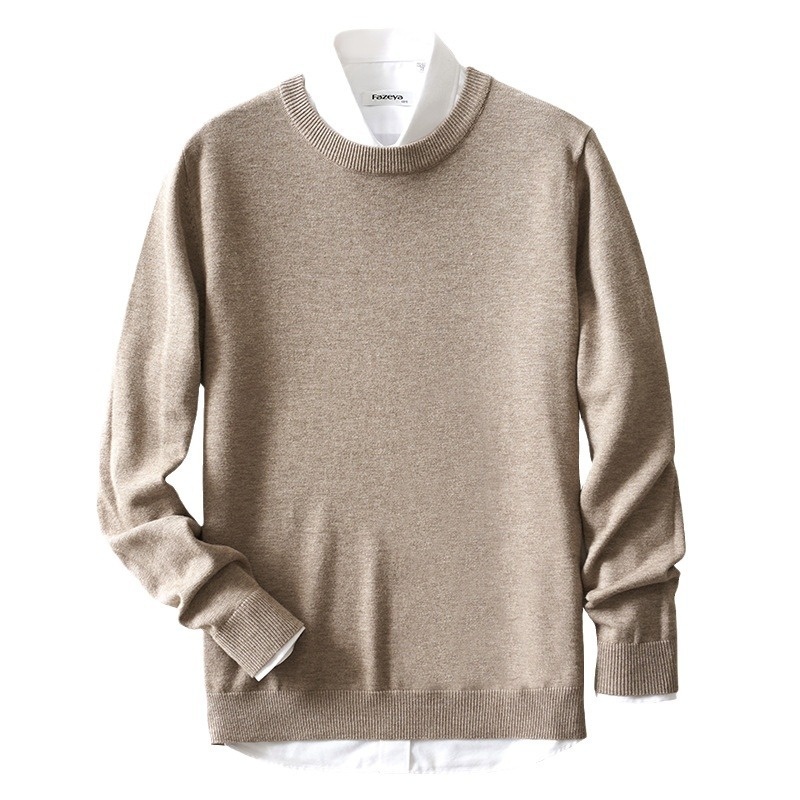 ragazzo Ragazzo Ragazzo Autunno Inverno Uomo Girocollo Maglione Pullover Scollo a V Largo Taglie Forti Manica Lunga Maglia Base Maglieria Intimo_voghion.com