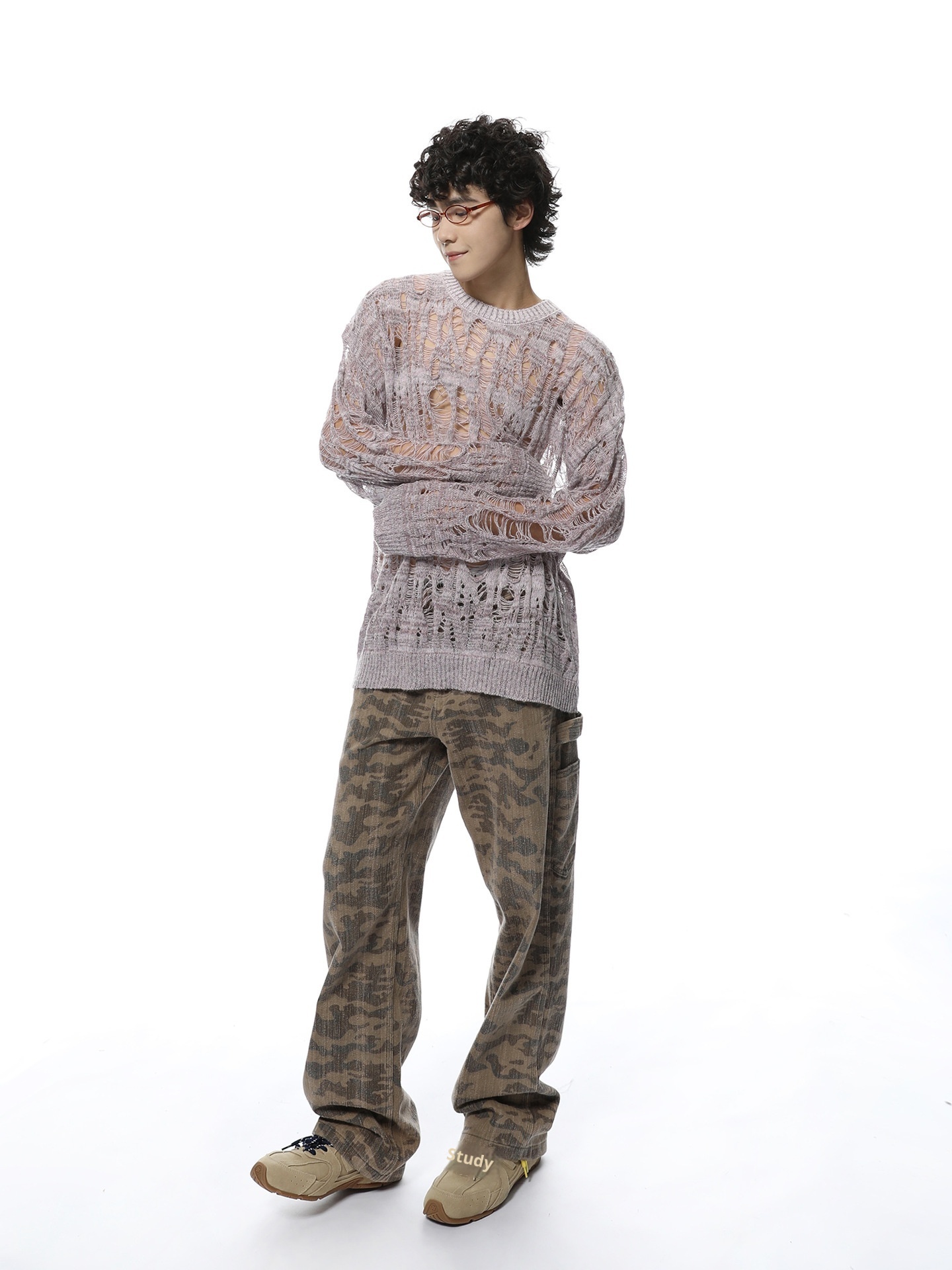 ragazzo ragazzo ragazzo inizio autunno nuovo maglione lavorato a maglia largo nicchia traforata protezione solare uomo stile coreano pigro casual top alla moda_voghion.com