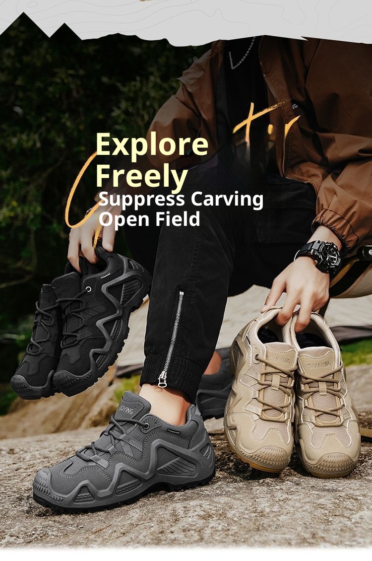 ShoeGlobe Herren 2025 Business Neue rutschfeste Wanderschuhe, strapazierfähige, niedrige, wasserdichte Outdoor-Trekking- und Wüstenstiefel_voghion.com