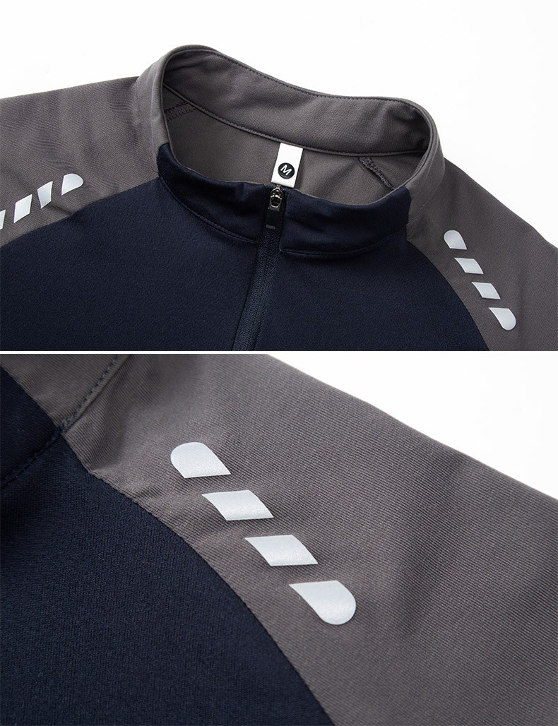 boy Boy Half-Zip Outdoor Sports Long Sleeve Quick-Dry Autumn Sun Protection Reflective Men's Running Fitness Basketball Shirt_voghion.com