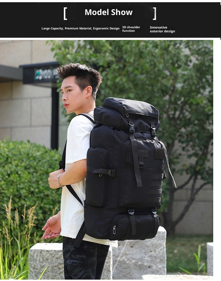 ActiveGo New 80L Tactical Camouflage Outdoor Hiking Large Capacity Waterproof Mountaineering Backpack Men Camping Travel Bag_voghion.com