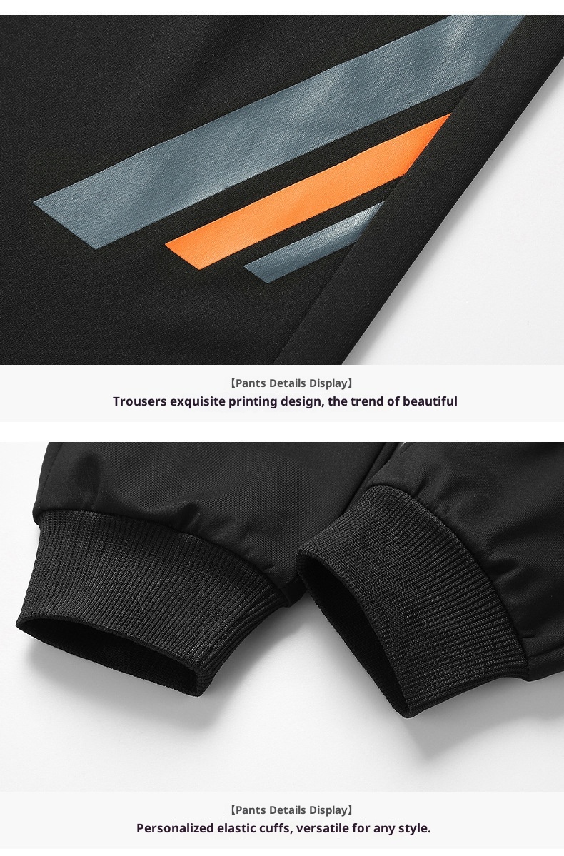 001 New Main Pomotion Sping And Autumn Tendy Band Youth Set Men's Casual Loose Sweatshit Couple Running Spots_voghion.com