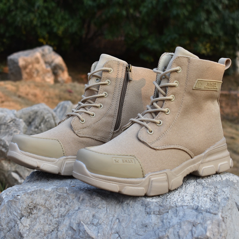 ShoeGlobe Outdoor Ultra-Light Waterproof Puncture-Resistant Training Boots For Men, Non-Slip, Windproof, Sandproof Desert Boots,_voghion.com
