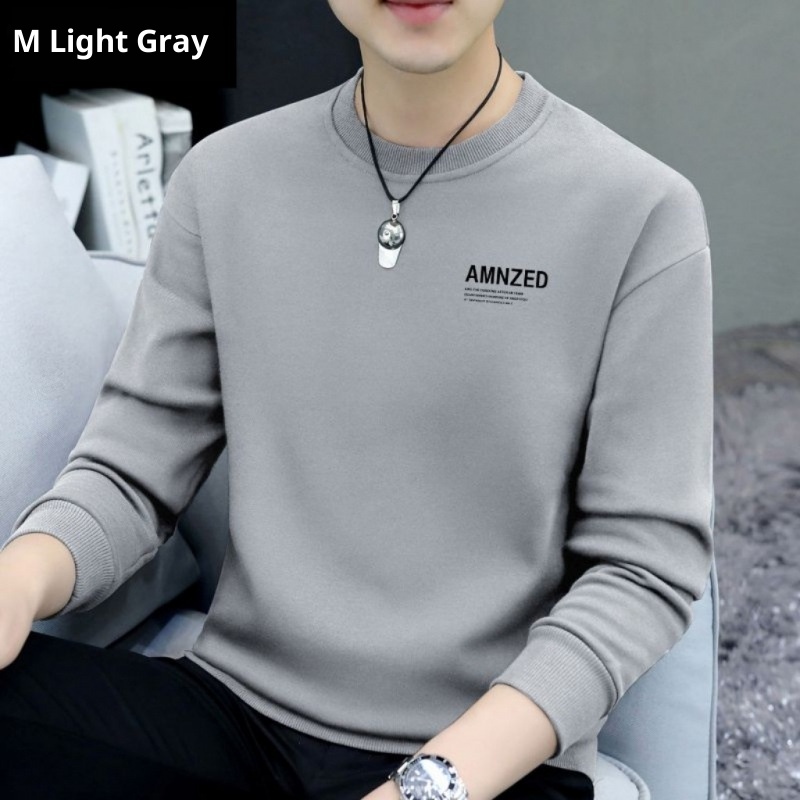 boy Brand Premium Sweatshirt Men's Long Sleeve T-Shirt Autumn Winter Casual Crew Neck Top Fleece Lined Thickened Base Shirt_voghion.com