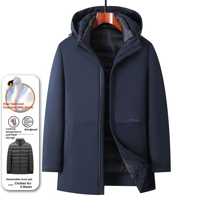 boy High-end Cold-proof New National Standard Casual Thickened Middle-aged Men's Coat Warm Goose Hooded Down Jacket_voghion.com