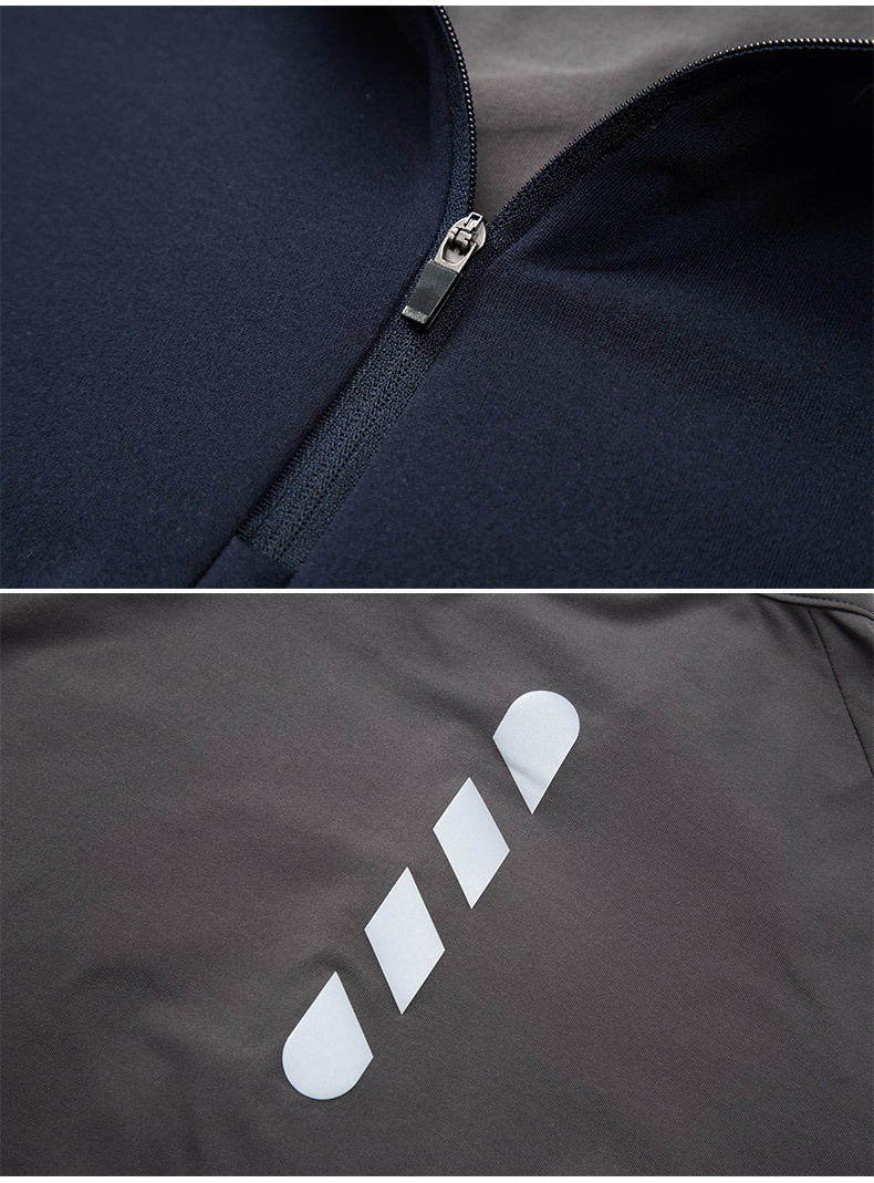 boy Boy Half-Zip Outdoor Sports Long Sleeve Quick-Dry Autumn Sun Protection Reflective Men's Running Fitness Basketball Shirt_voghion.com