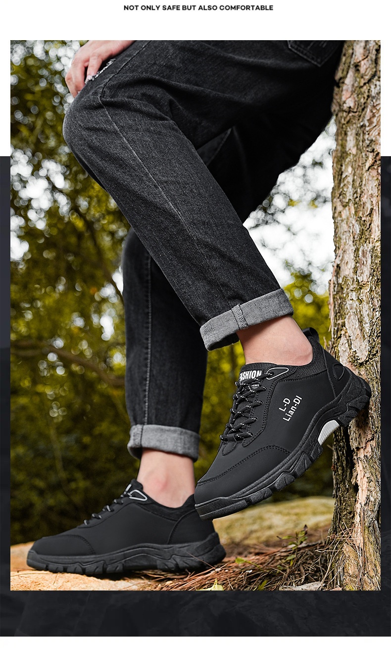 ShoeGlobe Safety 2024 Winter New Outdoor Hiking Non-Slip Trendy Men's Work Thick-Soled Large Size Casual Shoes_voghion.com