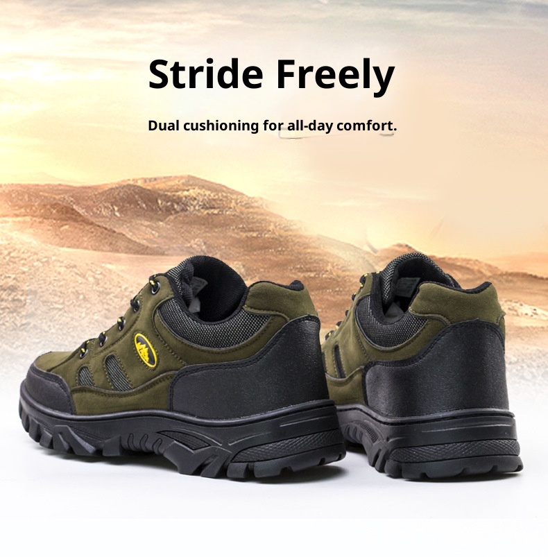 Chaussures de randonnée ShoeGlobe pour hommes, toutes saisons, à semelle large, antidérapantes, imperméables et résistantes à l'usure. Idéales pour les voyages et le travail._voghion.com