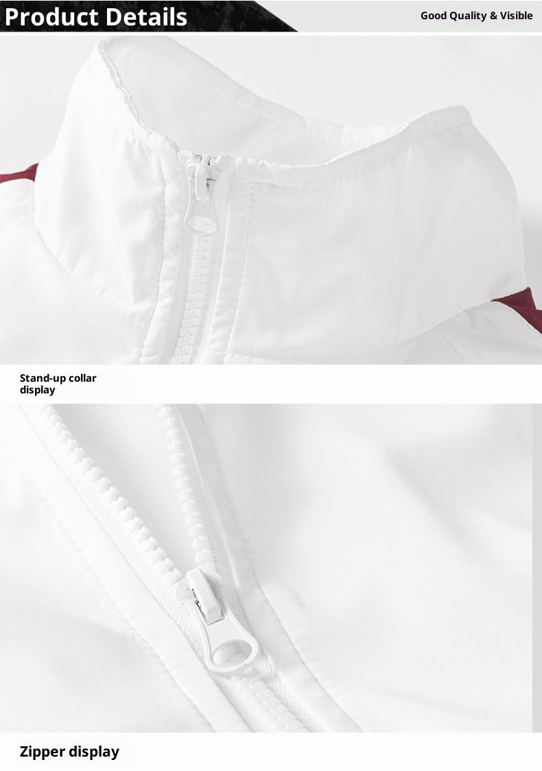 001 Neuer lässiger, dünner Stehkragen-Sport-Zweiteiler für Herren, Frühling/Herbst, Trendy 3225_voghion.com