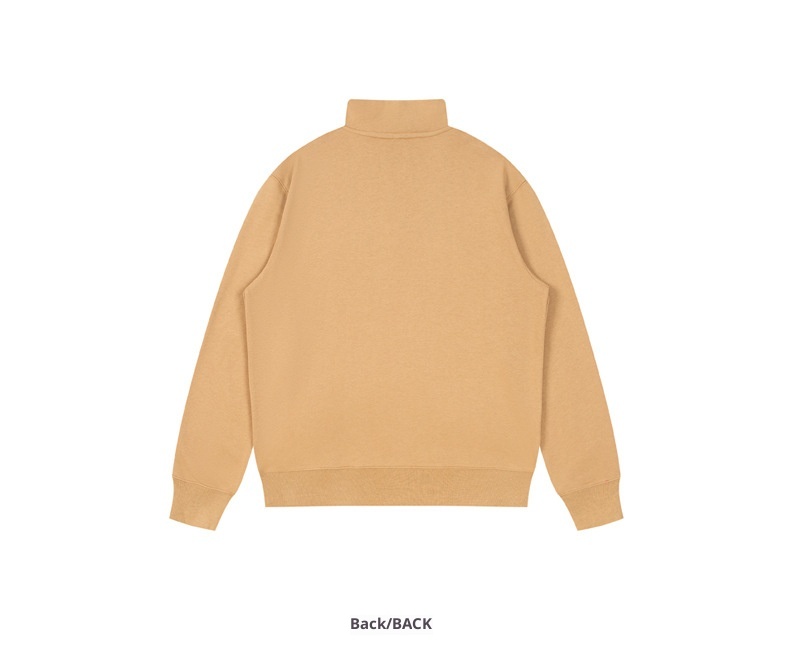 boy 350g Stand Collar For Men 2025 Autumn New Loose Heavyweight Half-Zip Men's Casual Sweatshirt With Logo Printing_voghion.com