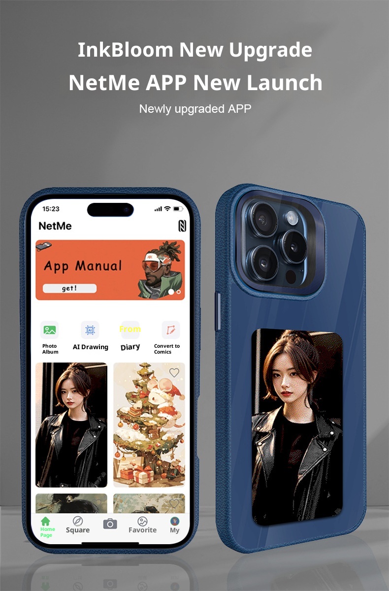 TechGlobe Vierfarben-Tinte, kompatibel mit iPhone 16 Standglas, 15 Pro Max Bildschirmprojektions-Handyhülle_voghion.com