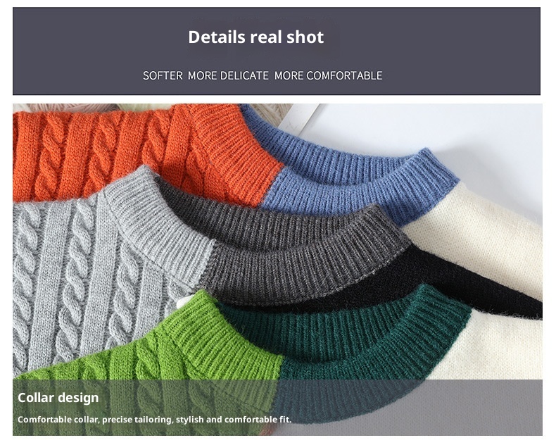 1 in magazzino stile giapponese transfrontaliero vendita calda autunno inverno nuovo casual girocollo base maglia maglione largo da uomo_voghion.com