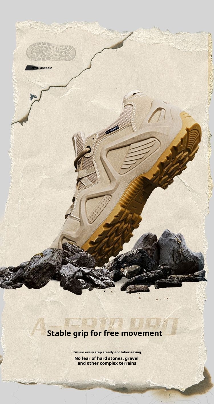 ShoeGlobe Herren 2025 Business Neue rutschfeste Wanderschuhe, strapazierfähige, niedrige, wasserdichte Outdoor-Trekking- und Wüstenstiefel_voghion.com