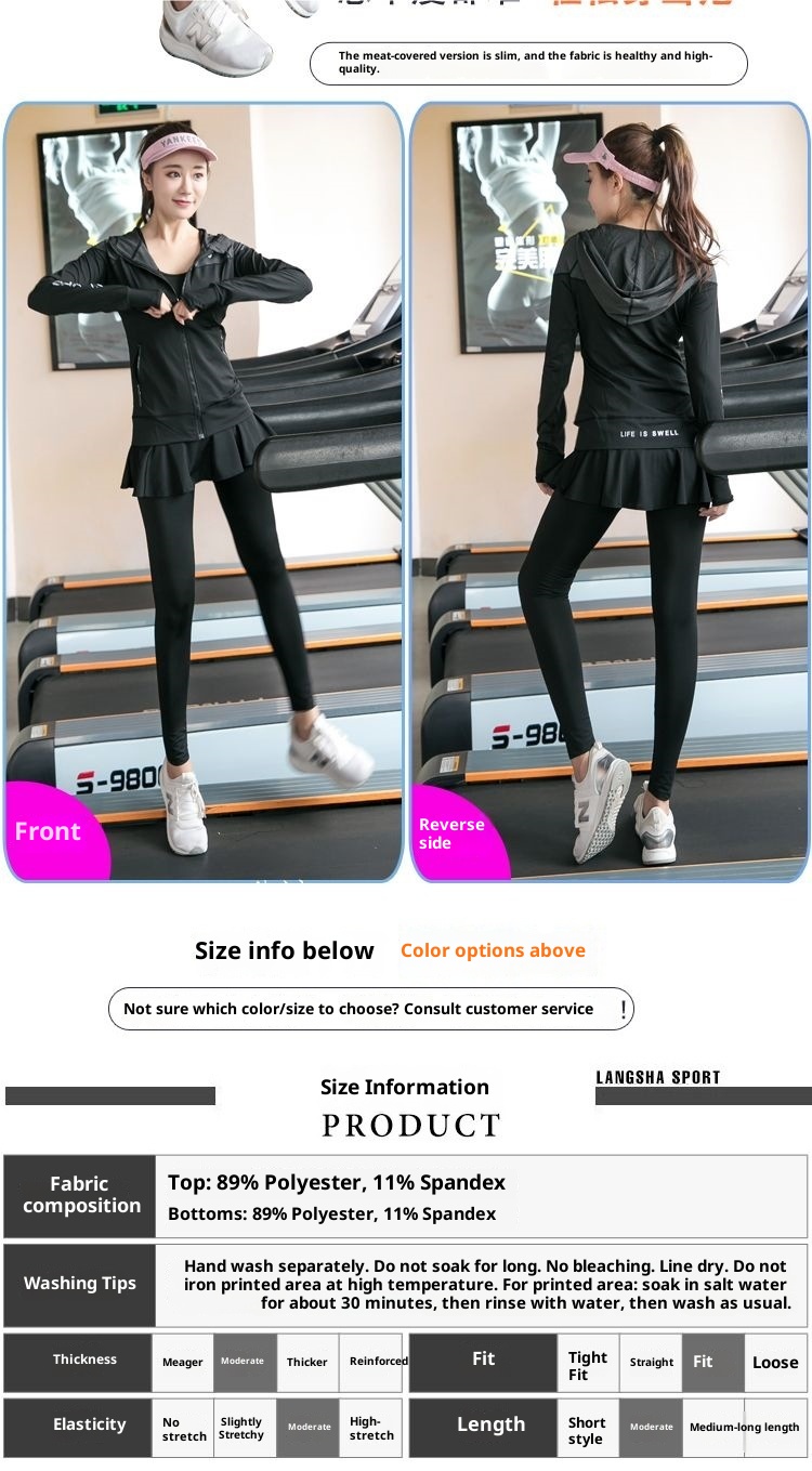 001 Plus Size Gym Loose Quick-Dry Yoga Set Running, Autumn Exercise Clothing For Overweight Women_voghion.com