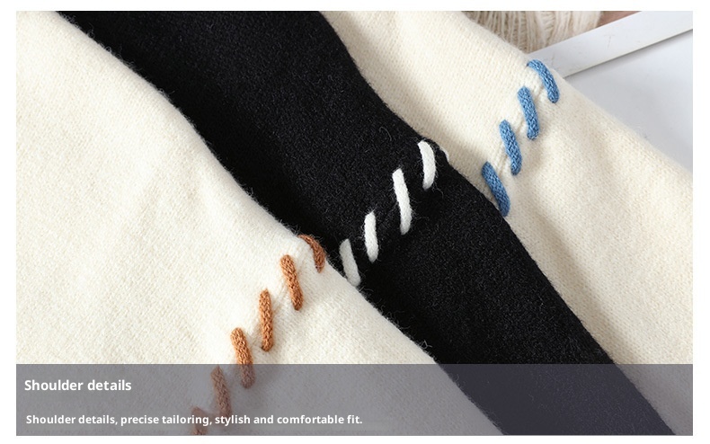 1 in magazzino stile giapponese transfrontaliero vendita calda autunno inverno nuovo casual girocollo base maglia maglione largo da uomo_voghion.com