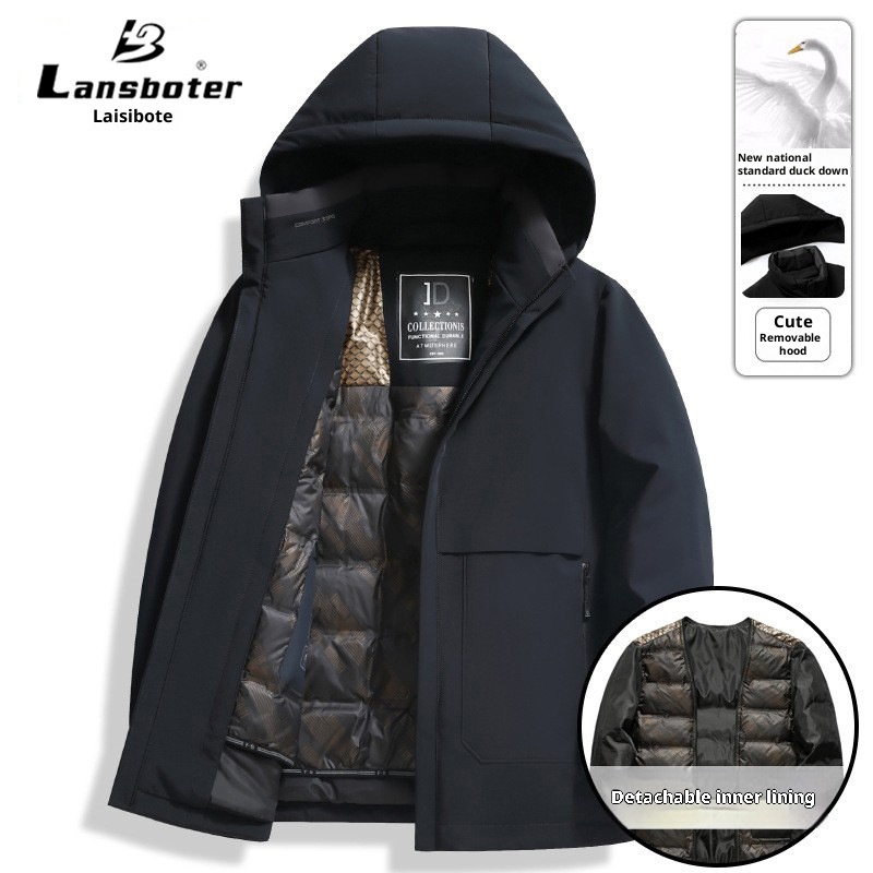 Giacca invernale da uomo con cappuccio staccabile, modello 2025, spessa, per uomo di mezza età_voghion.com