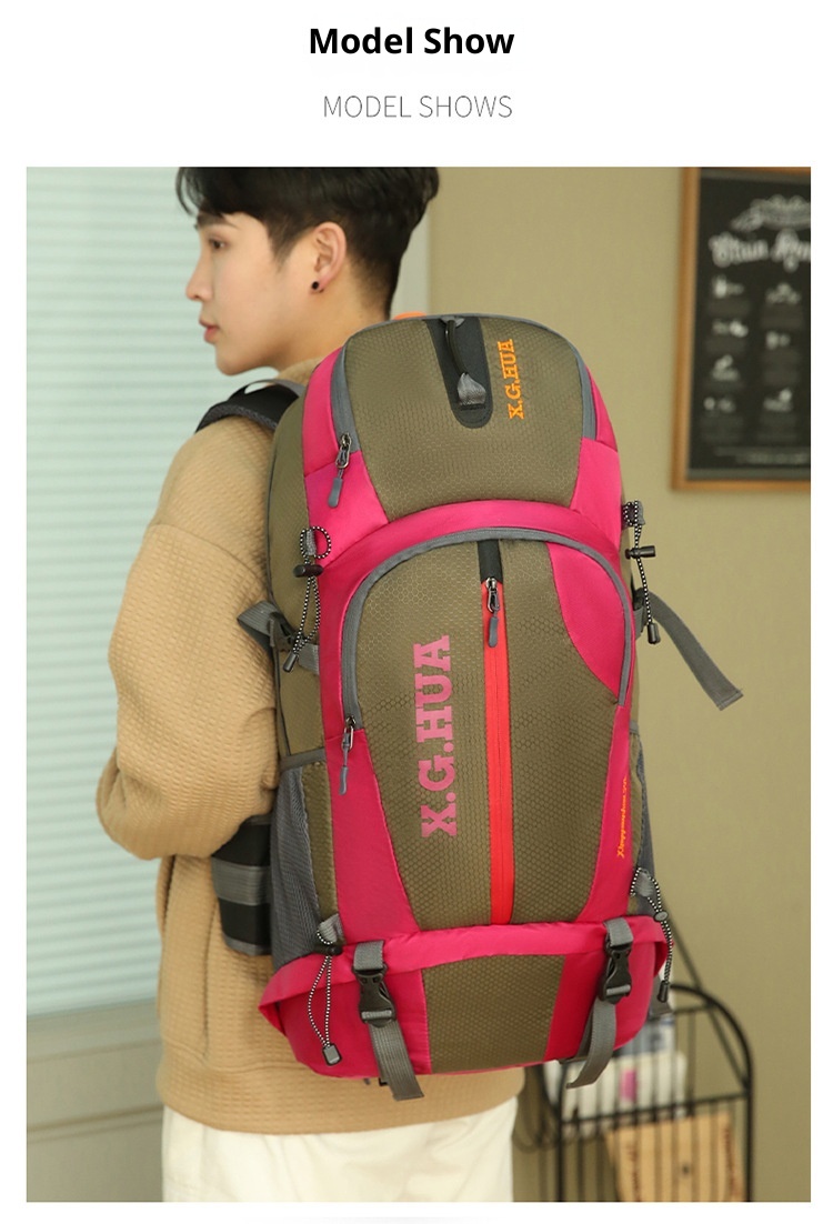 Zaino estivo ActiveGo, nuovo, da trekking, per sport all'aria aperta, a doppia spalla, per uomo, grande capacità, campeggio, viaggi, resistente all'usura_voghion.com