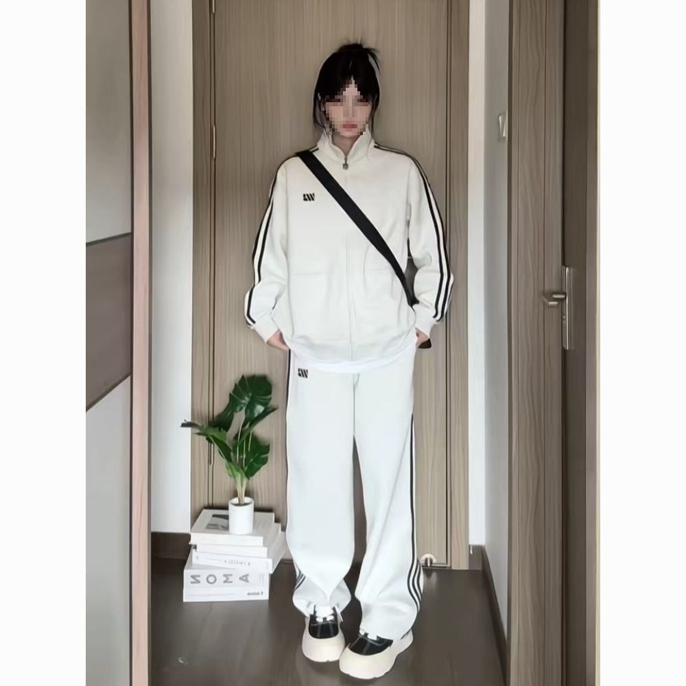 001 Style Petite Girls, Stijlvolle Sweatshirt, Casual Sportset Dames, Losse Pasvorm Voor Lente Herfst, Veelzijdig En Jeugdig_voghion.com