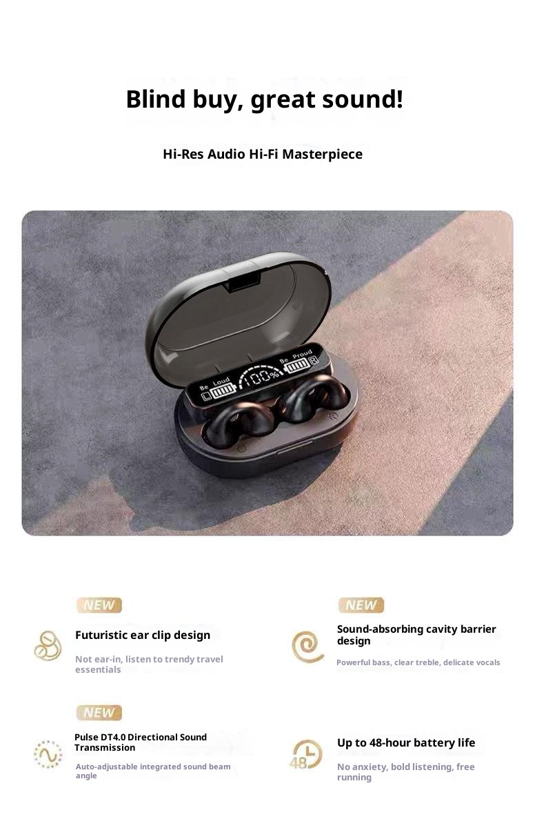 3c Kabellose Clip-On-In-Ear-Sport-Kopfhörer mit Anti-Drop-Funktion, HiFi-Klangqualität, Bluetooth-Großhandel_voghion.com